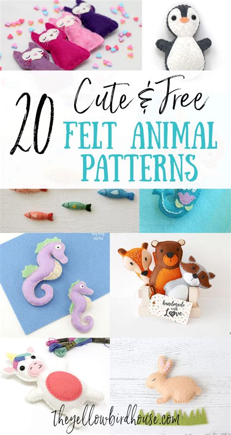 Free Printable Felt Animal Patterns